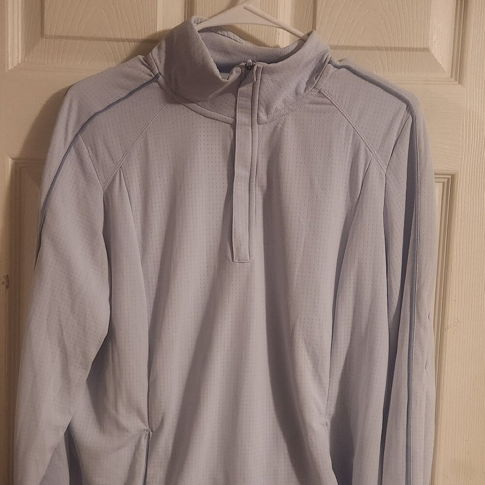 Light Blue Athletic Quarter-Zip Pullover